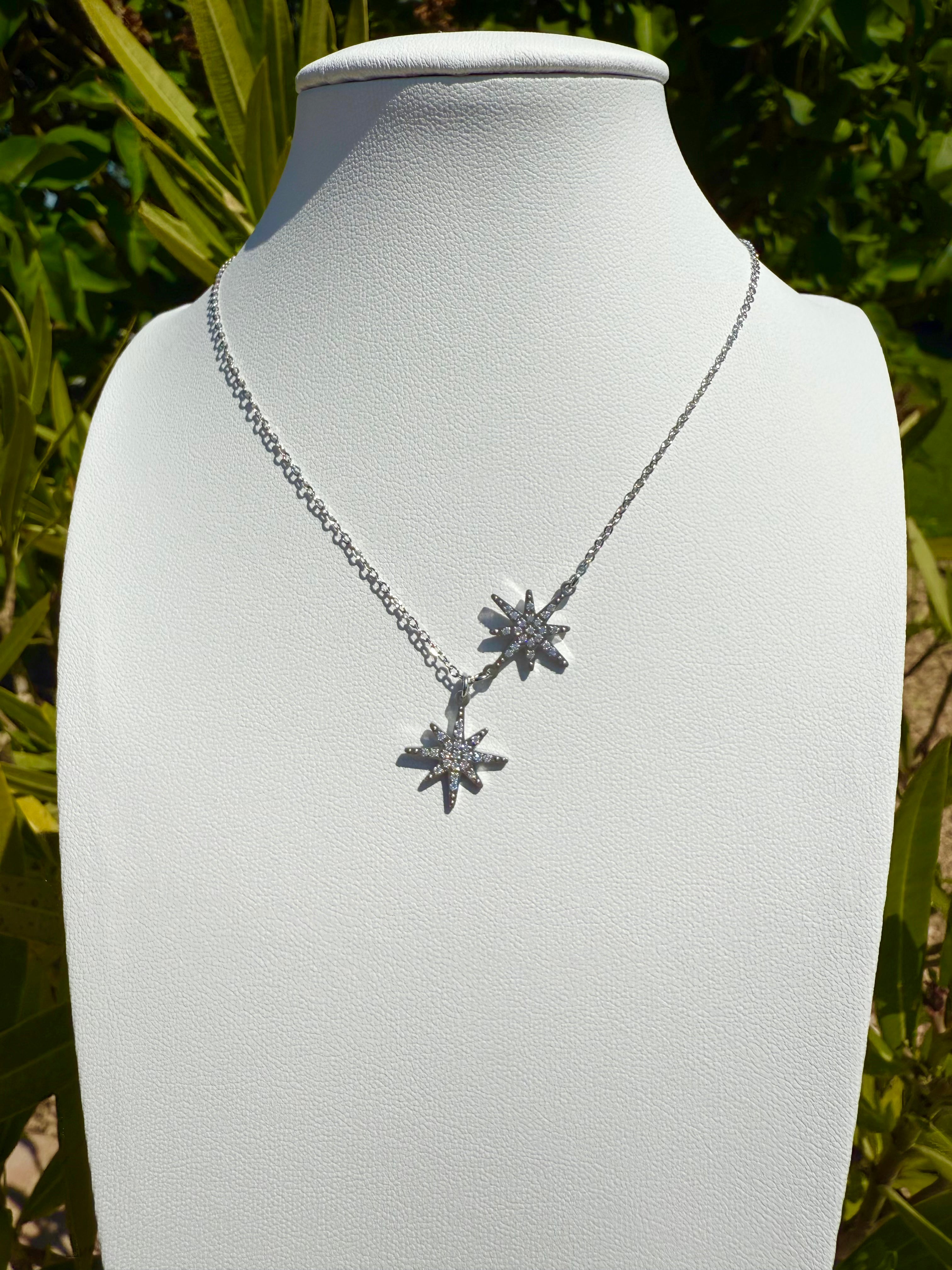 Collier double étoiles