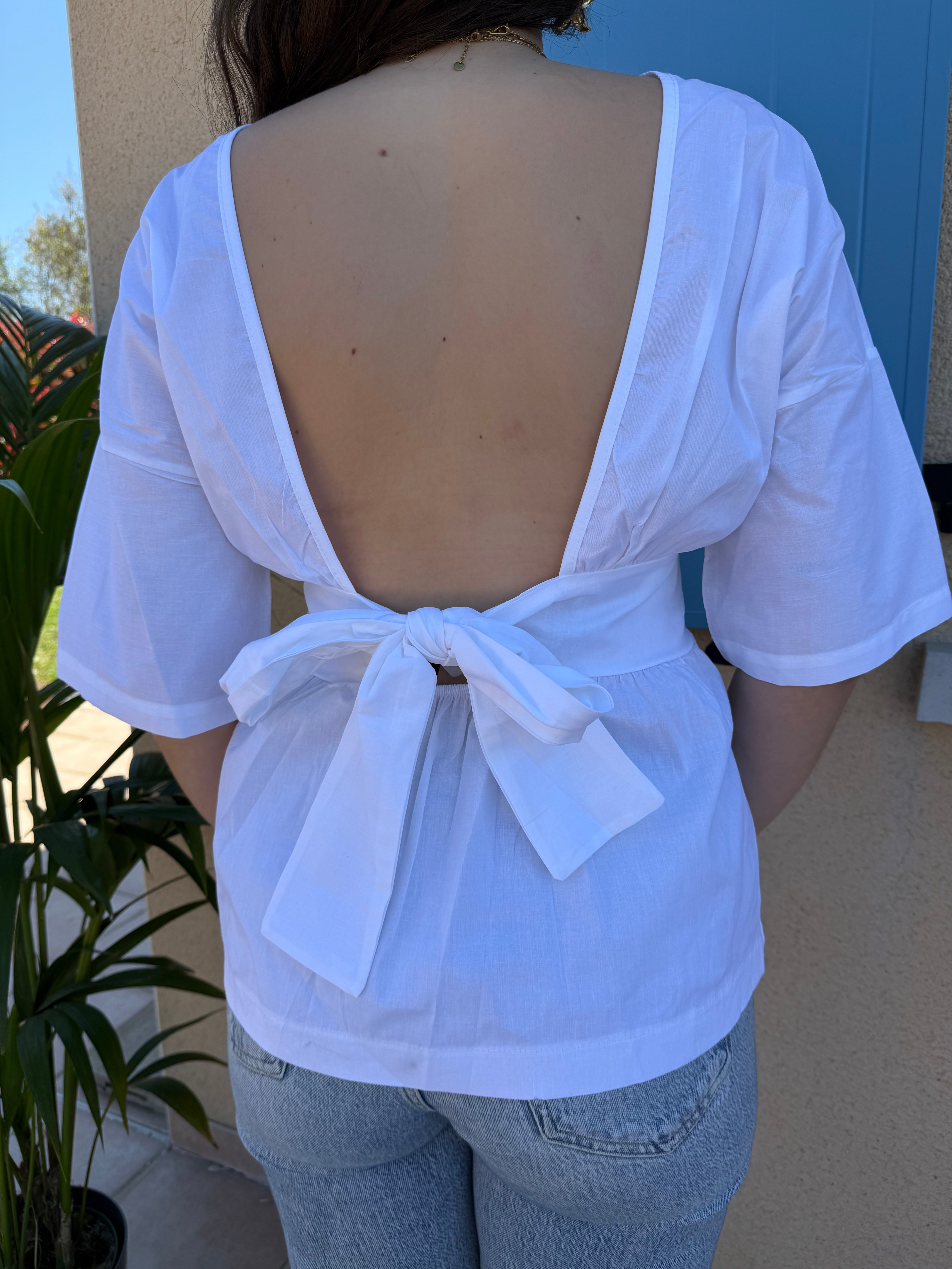 Blouse Elina blanche