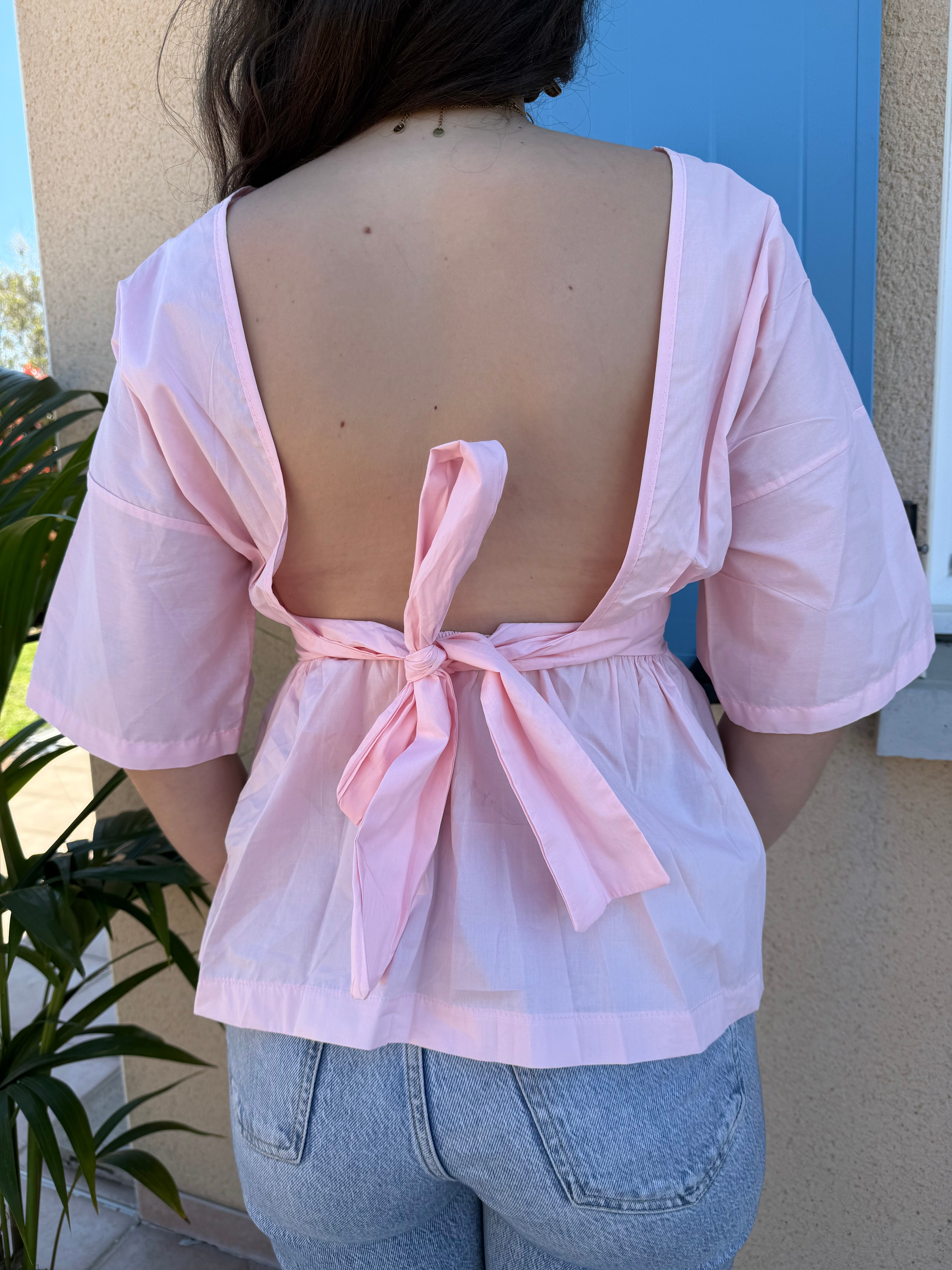 Blouse Elina rose clair