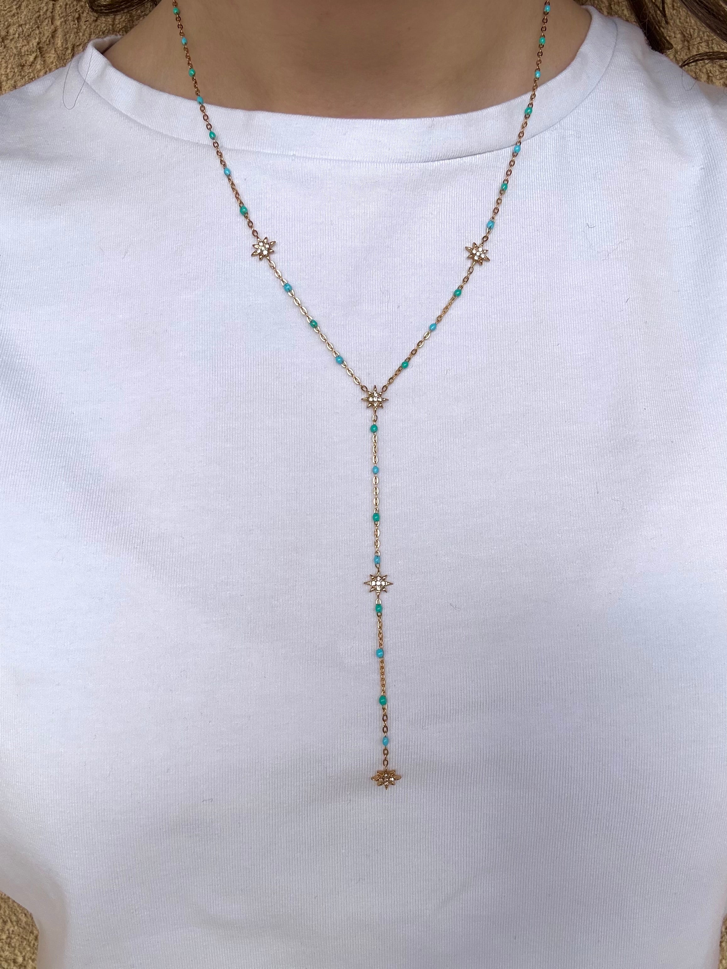 Sautoir Mélina Bleu