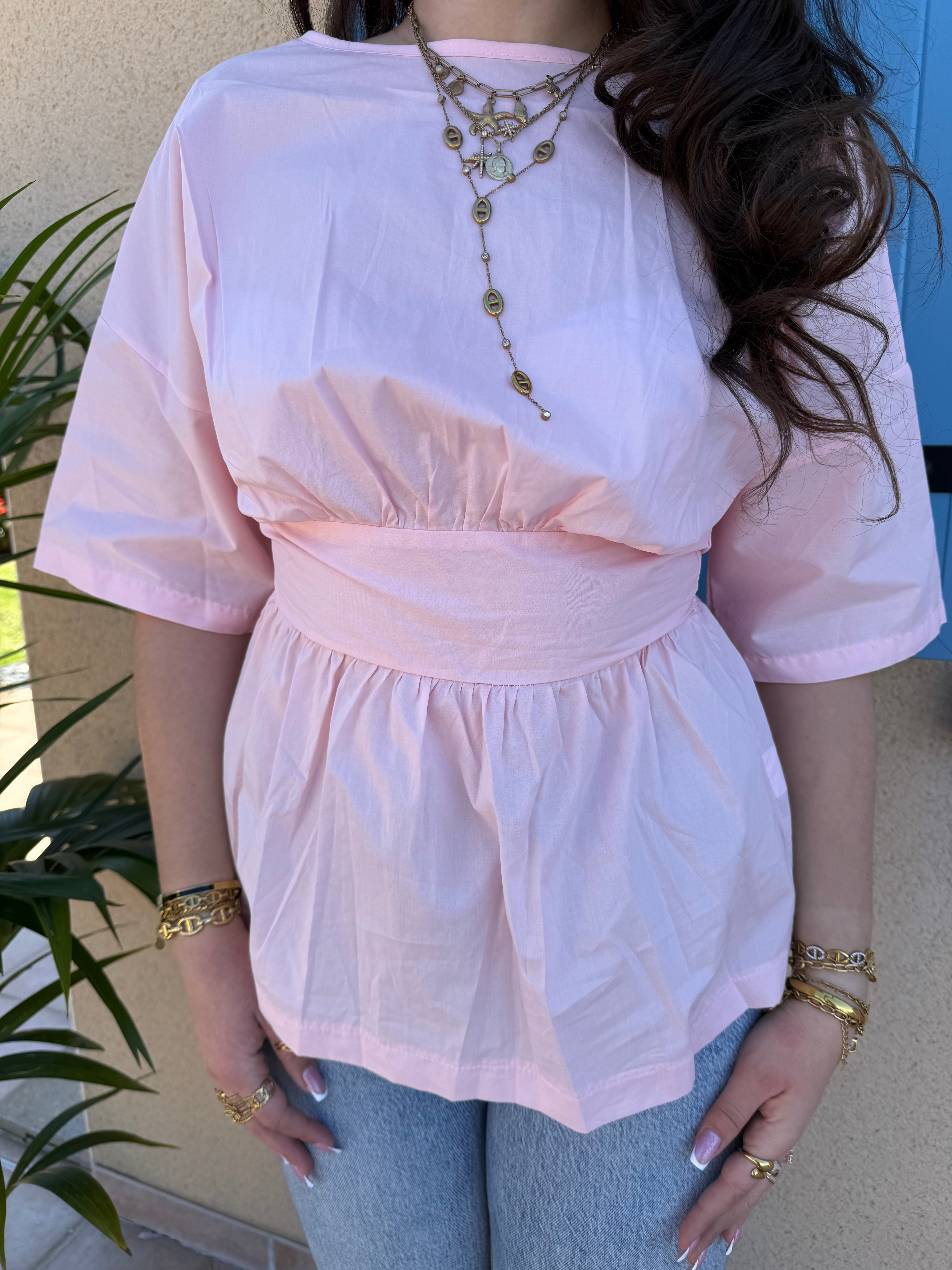 Blouse Elina rose clair