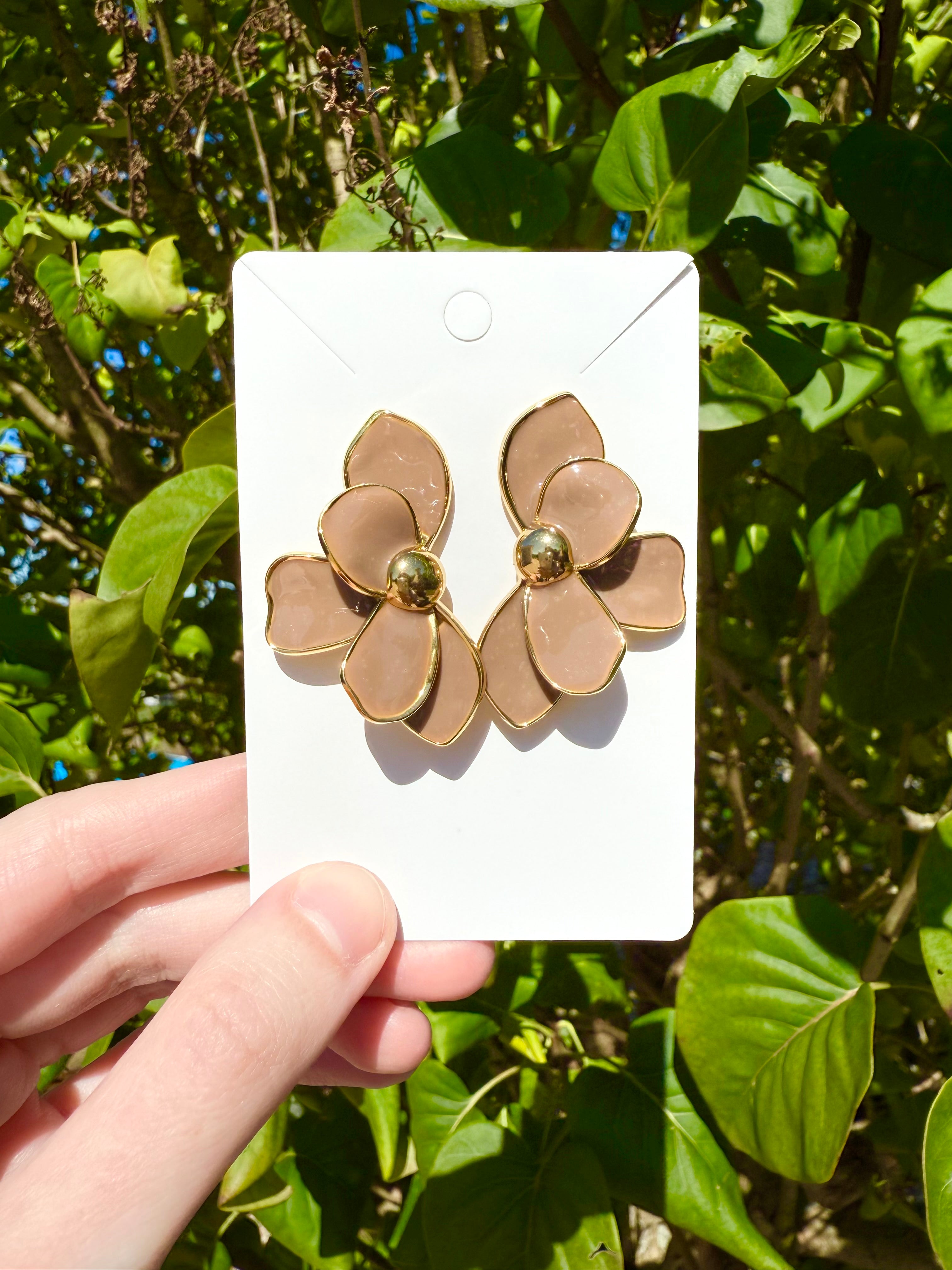 Boucles d’oreilles Noémie marrons